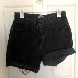 Riders Highwaisted Black Jean Shorts